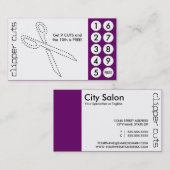 De Fidélité carte perforée (Devant / Derrière)