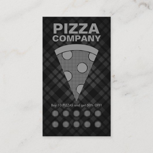 De Fidélité carte perforée à la pizza plaid (Devant)