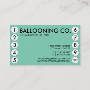 De Fidélité carte perforée montante en ballon