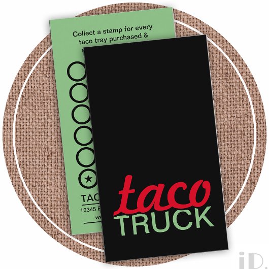 De Fidélité carte perforée pour camion taco