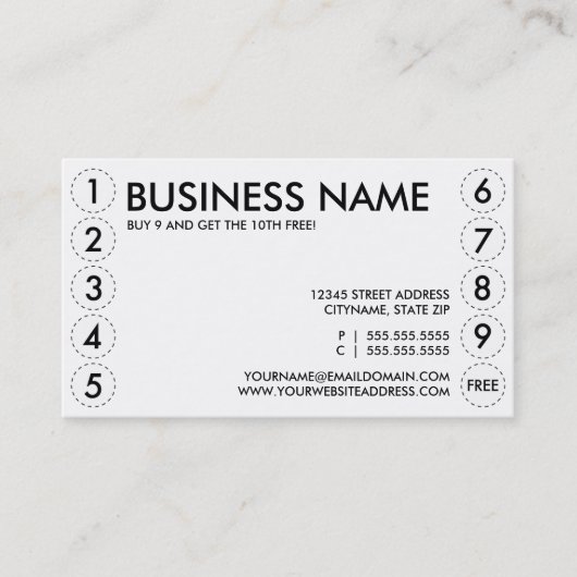 De Fidélité carte perforée simple (Devant)