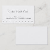 De Fidélité Carte Punch Café (Devant / Derrière)