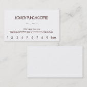 De Fidélité Carte Punch Café Loyauté (Devant / Derrière)