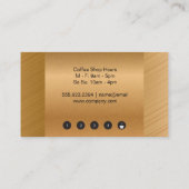 De Fidélité Carte Punch Coupe Café | Arrière - plan métallique (Dos)