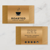 De Fidélité Carte Punch Coupe Café | Arrière - plan métallique (Devant / Derrière)