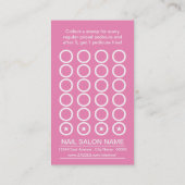 De Fidélité carte punch du salon à ongles pédicures (Dos)