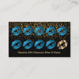 De Fidélité Carte Punch Loyalty - Parties scintillant bleu tur