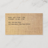 De Fidélité Carte Punch Loyauté | Burlap rustique et café en b (Dos)