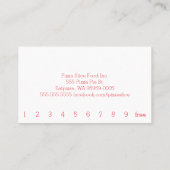 De Fidélité Carte Punch Loyauté Simple Slice Word (Dos)