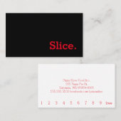 De Fidélité Carte Punch Loyauté Simple Slice Word (Devant / Derrière)