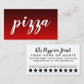 De Fidélité carte punch pizza loyalty (Devant / Derrière)