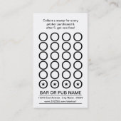 De Fidélité carte punch pong bière (Dos)