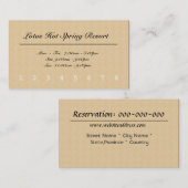De Fidélité carte punch récompense client. (Devant / Derrière)