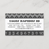 De Fidélité carte punch taco ranchito loyalty (Dos)