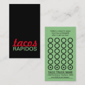 De Fidélité carte punch tacos rapidos (Devant / Derrière)