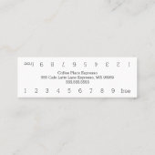 De Fidélité Carte simple à café double foncé (Dos)