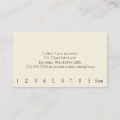 De Fidélité Carte simple Loyauté pour punch au café glacé (Dos)