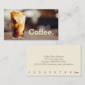 De Fidélité Carte simple Loyauté pour punch au café glacé (Devant / Derrière)