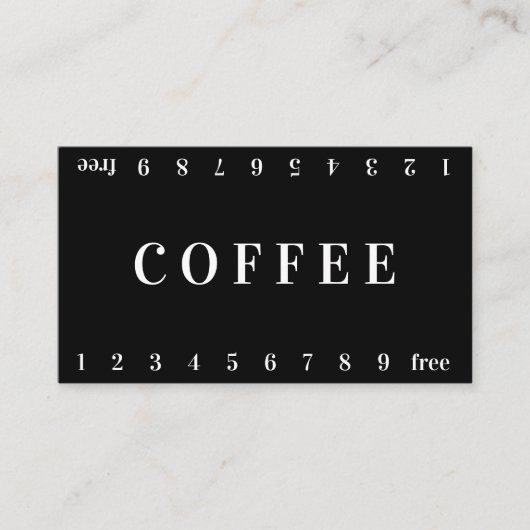 De Fidélité Carte Vida Double Numéro Loyauté Café Punch Card (Devant)
