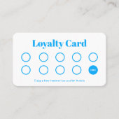 De Fidélité Cute Turquoise Salon Client Carte Punch Loyauté (Devant)