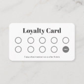 De Fidélité Elégante carte Punch Loyalty Client Salon en marbr (Devant)