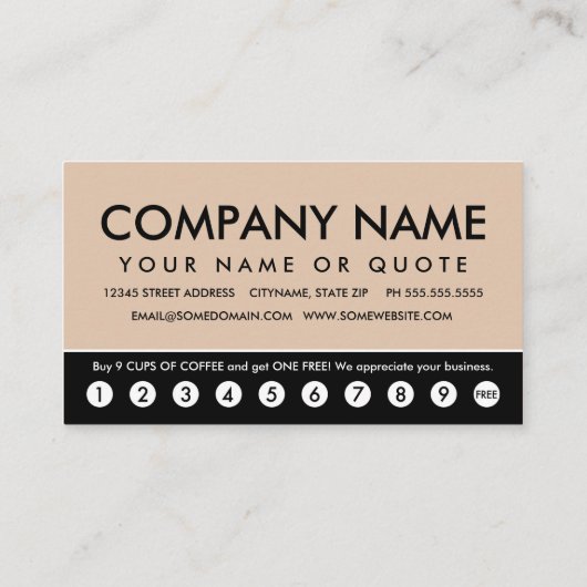 De Fidélité faisons le café (la carte perforée) (Dos)