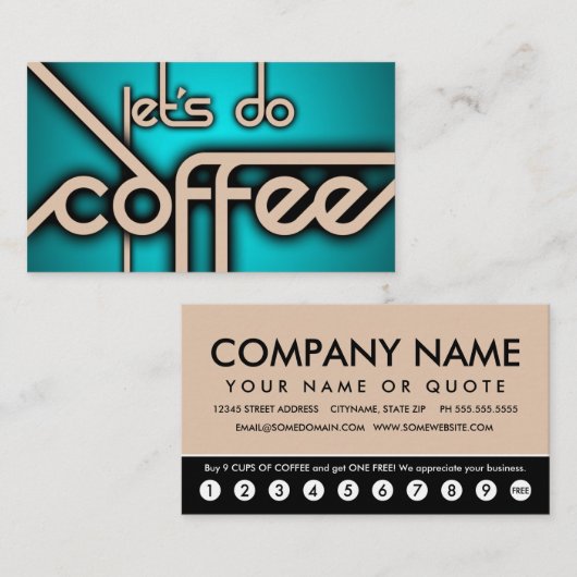 De Fidélité faisons le café (la carte perforée) (Devant / Derrière)