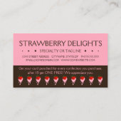 De Fidélité fraise chocolat fraises punch carte (Dos)