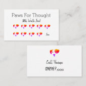 De Fidélité Fun Rainbow Chien marchant Chien Grossissant Carte (Devant / Derrière)