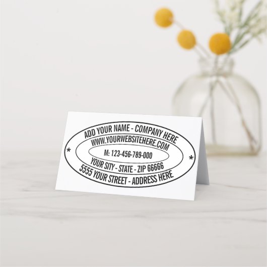 De Fidélité Nom personnalisé Adresse Site Web Téléphone Carte (Devant)