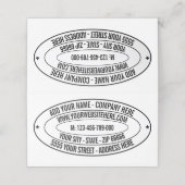 De Fidélité Nom personnalisé Adresse Site Web Téléphone Carte (Extérieur déplié)