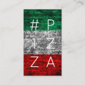 De Fidélité #PIZZA hashtag drapeau italien carte punch (Devant)