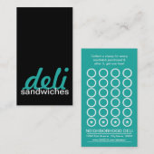 De Fidélité sandwichs deli carte punch (Devant / Derrière)