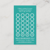 De Fidélité sandwichs deli carte punch (Dos)