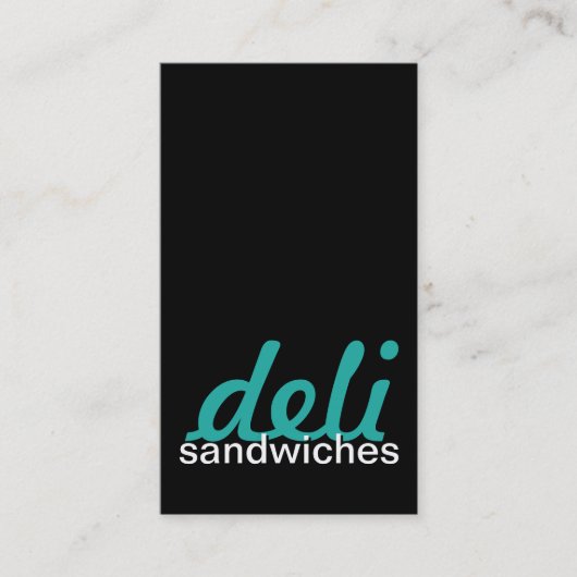 De Fidélité sandwichs deli carte punch (Devant)
