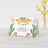 De Fiesta van het vrijgezellenfeest dankt u Kaart (Gele Bloem)