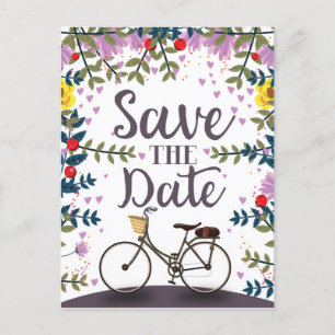 De fiets Datum opslaan Briefkaart