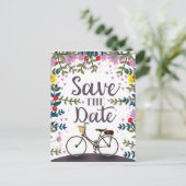 De  fiets Datum opslaan Briefkaart (Staand voorkant)