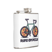 De fiets rijdt op pizza heupfles (Rechts)
