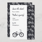 De fietsen bewaren de Datum Save The Date (Voorkant / Achterkant)