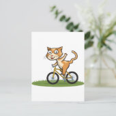 De Fietser van de kat Briefkaart (Staand voorkant)