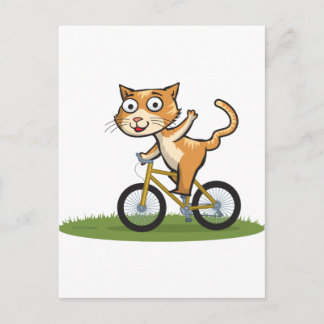 De Fietser van de kat Briefkaart