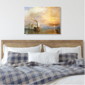 De "Fighting Temeraire" betegeld Canvas Afdruk (Insitu (Slaapkamer))