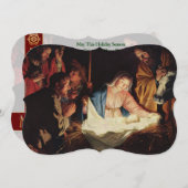 De  fijne kunst Fancy kerst Feestdagenkaart (Voorkant / Achterkant)