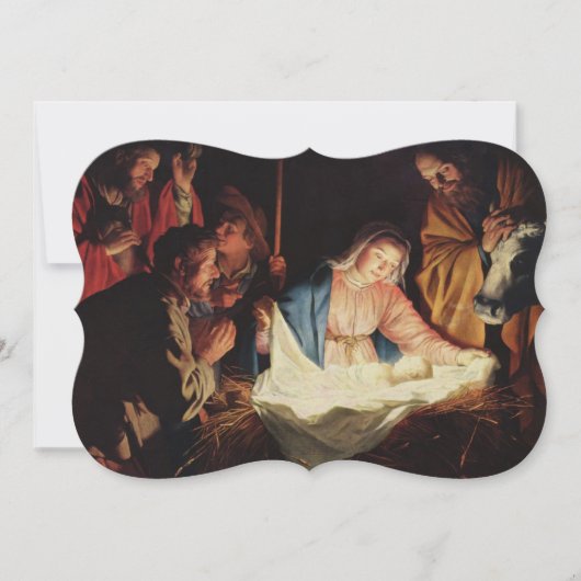 De  fijne kunst Fancy kerst Feestdagenkaart (Voorkant)