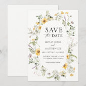 De fijne Wildbloem sparen de Datum Kaart (Voorkant / Achterkant)