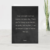 De fille à papa" Carte de la fête des pères 5" x 7 (Dos)