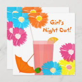 De filles de nuit invitation de partie de thème de (Devant / Derrière)