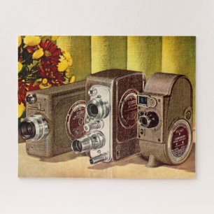 de filmcamera's van het circa 1950 huis legpuzzel