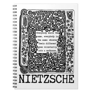de filosofie van Nietzsche over schapen en MADHOUS Notitieboek